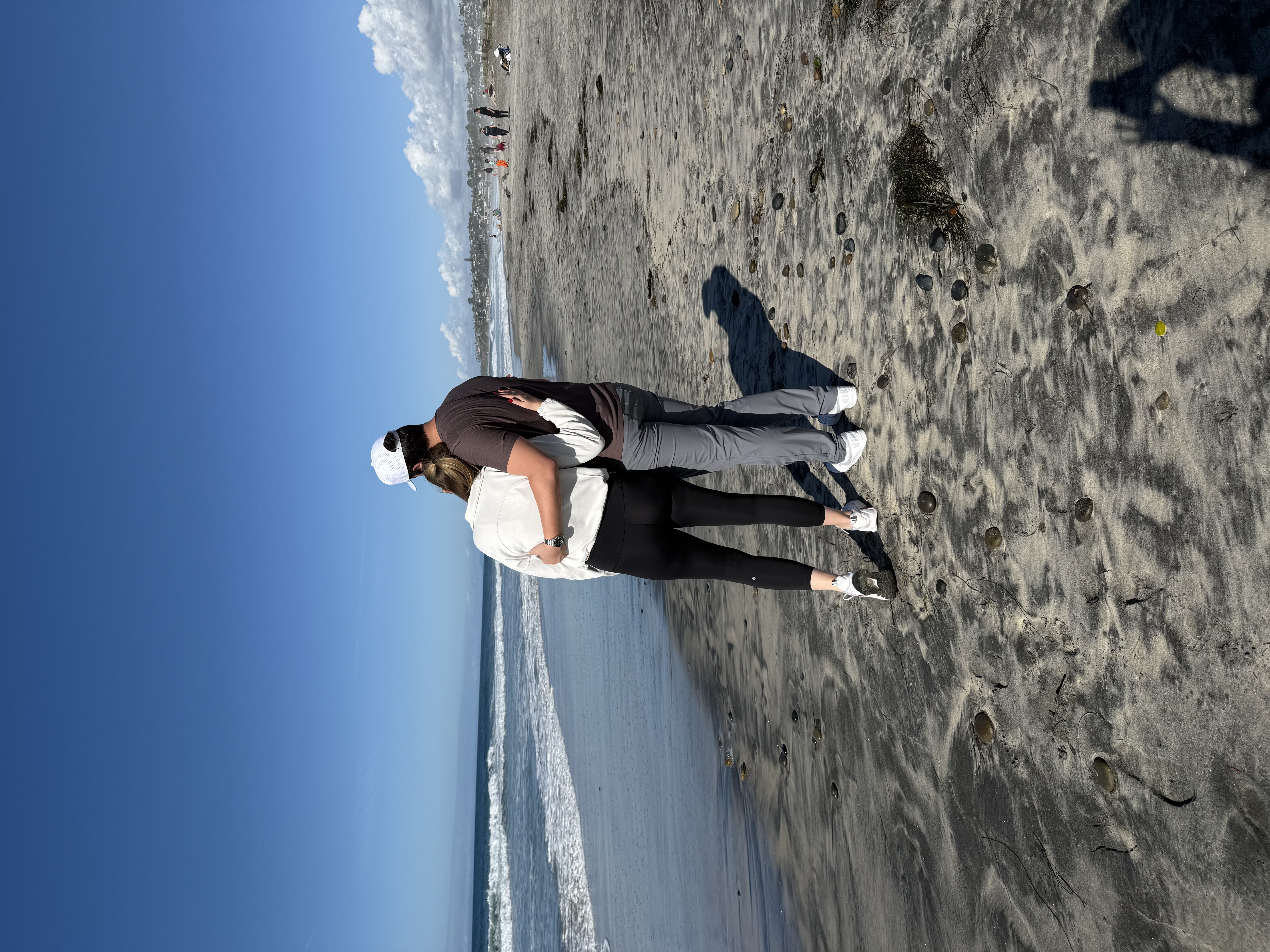Michael and Devon on the beach in California